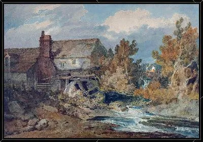 Водяная мельница возле ручья