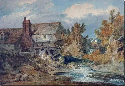 Водяная мельница возле ручья