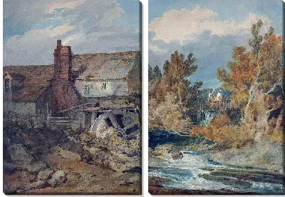 Водяная мельница возле ручья