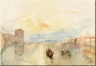 Картина Венеция, канал Джудекка, вид на Фузину на закате