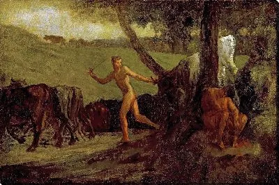 Картина Этюд для «Меркурий ведет коров Аргуса к воде»