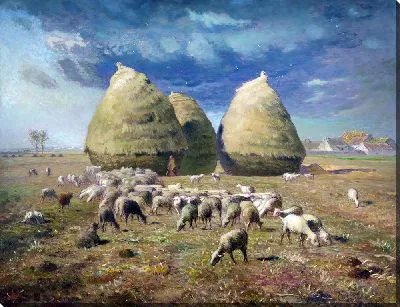 Стога сена осень