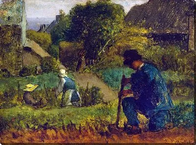 Картина Садовая сцена