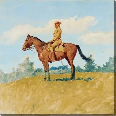 Картина Генерал Леонард Вуд верхом на лошади