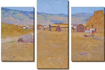 Картина Шахтерский городок, Вайоминг