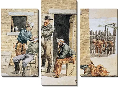 Картина Воскресный утренний туалет на ранчо