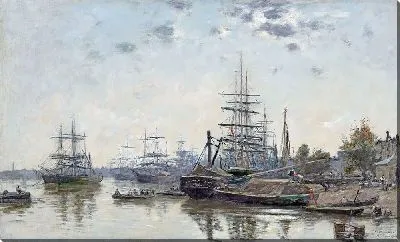 Картина Вид на Бордо с набережной Шартрон