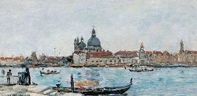 Картина Венеция, Санта-Мария-делла-Салюте и таможня