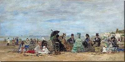 Картина Трувиль, Сцена на пляже