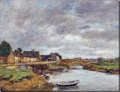 Картина Трувиль, старый мост через Ла-Тук.