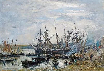 Картина Рыбацкие лодки на причале Камаре