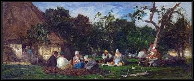 Картина Онфлёр Ферма Сен-Симеон; Сидящие фигуры