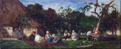 Картина Онфлёр Ферма Сен-Симеон; Сидящие фигуры