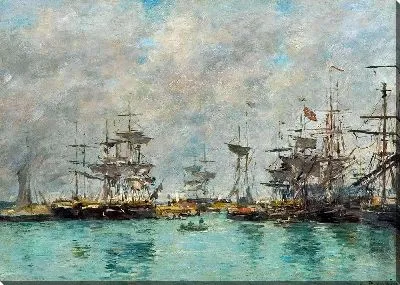 Картина Сцена в гавани