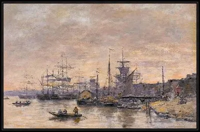 Картина Бордо, гавань