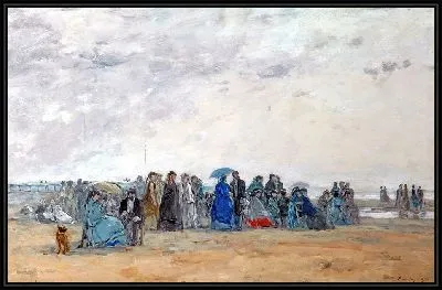 Картина Пляжная сцена во время отлива-1