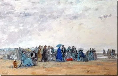 Картина Пляжная сцена во время отлива-1