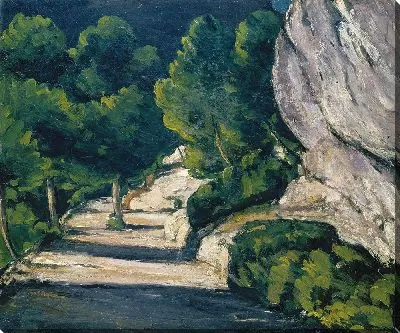 Картина Пейзаж. Дорога с деревьями в Скалистых горах