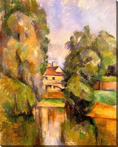 Картина Загородный дом у реки