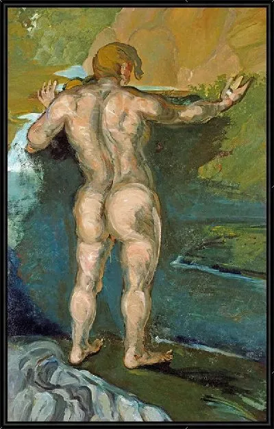 Картина Купальщик и скалы