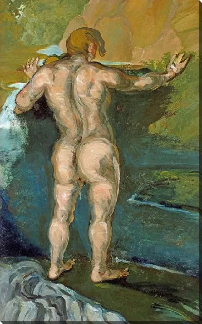 Картина Купальщик и скалы
