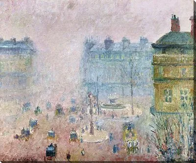 Картина Площадь французского театра, эффект тумана (1897)