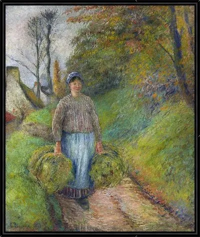Картина Крестьянка, несущая две охапки сена (1883)