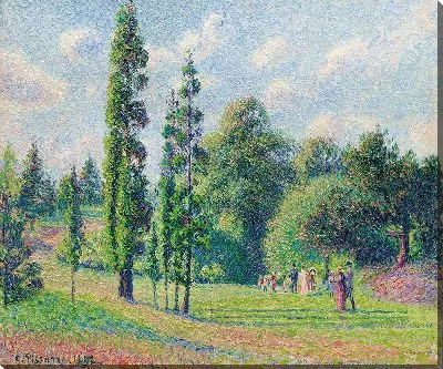 Картина Кью Гарден, Лондон, возле пруда (1892 г.)