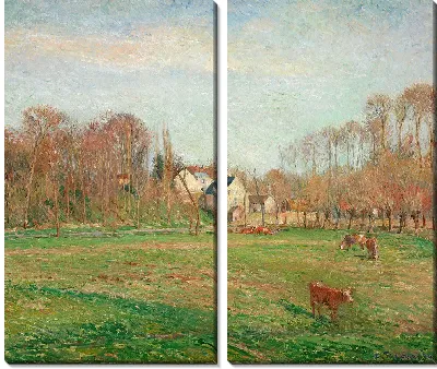 Картина Поле и мельница в Осни (1884)