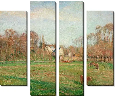 Картина Поле и мельница в Осни (1884)