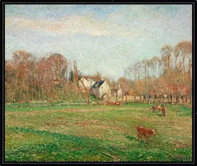 Картина Поле и мельница в Осни (1884)