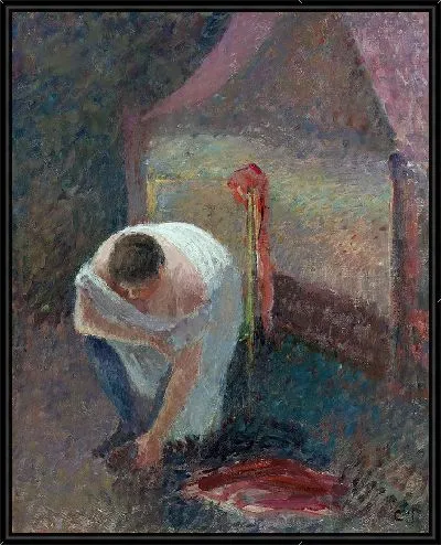 Картина Женщина в рубашке возле кровати (около 1896 г.)