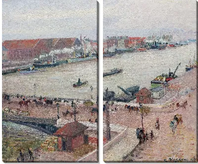Картина Разлив Сены, Мост Буальдье, Руан (1896 г.)