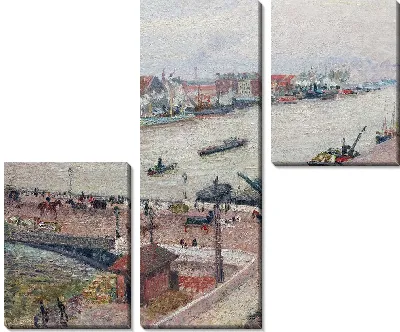 Картина Разлив Сены, Мост Буальдье, Руан (1896 г.)