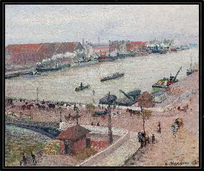 Картина Разлив Сены, Мост Буальдье, Руан (1896 г.)