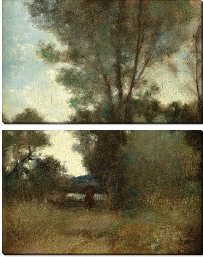 Картина Всадник на опушке леса (около 1859 г.)