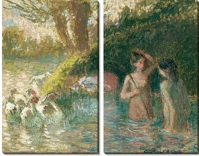 Картина Купальщики, охраняющие гусей (1895-1896)