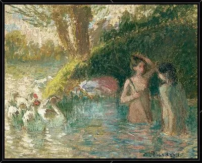 Картина Купальщики, охраняющие гусей (1895-1896)