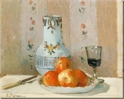 Картина Натюрморт с яблоками и кувшином (1872)