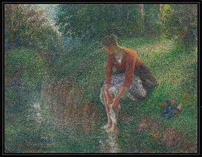 Картина Женщина, купающая ноги в ручье (1894)