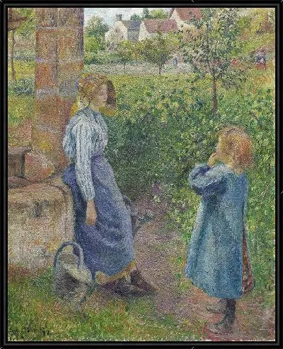 Картина Женщина и ребенок у колодца (1882)