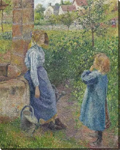 Картина Женщина и ребенок у колодца (1882)