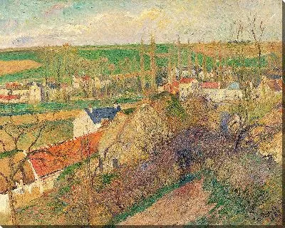 Картина Вид на деревню Осны (1883 г.)