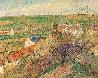 Картина Вид на деревню Осны (1883 г.)
