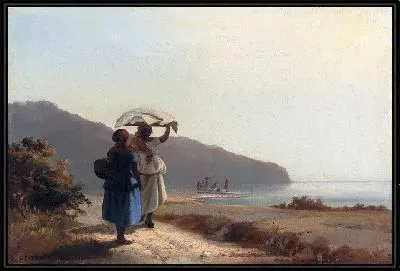 Две женщины беседуют у моря, Сент-Томас (1856)
