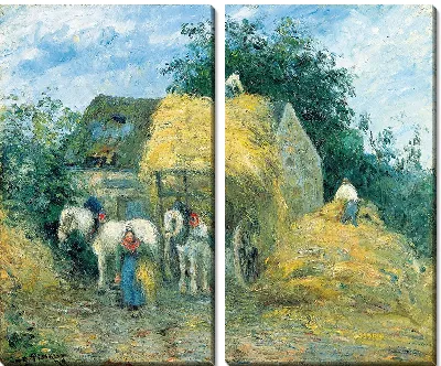 Картина Тележка сена, Монфуко (1879)