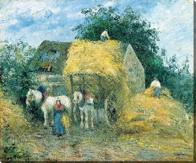 Картина Тележка сена, Монфуко (1879)