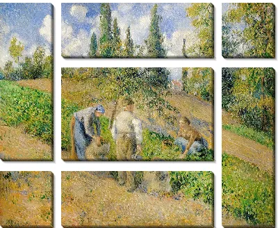 Картина Жатва, Понтуаз (La Récolte, Pontoise) (1881)