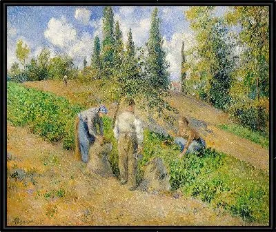 Картина Жатва, Понтуаз (La Récolte, Pontoise) (1881)