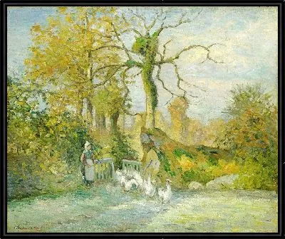 Картина Девочка-гуся в Монфуко (Белый иней) (1875)
